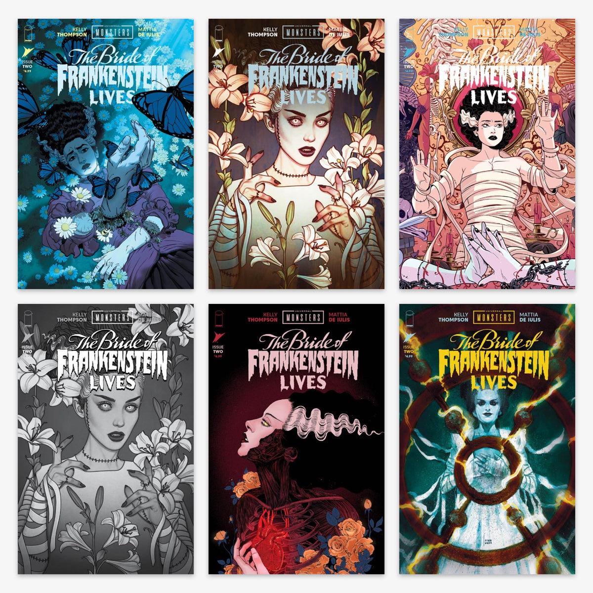 Universal Monsters the Bride of Frankenstein Lives #2 (of 4) Bundle – Covers A–F (incl. Ratio Incentives)