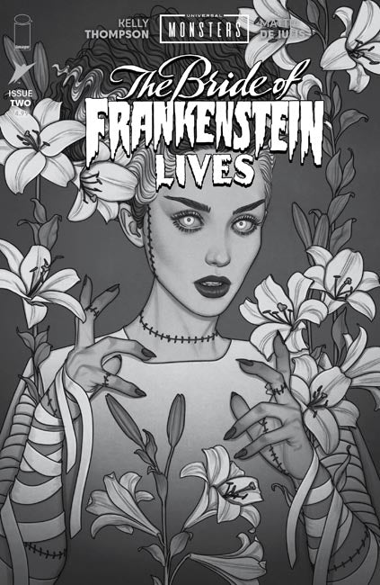 Universal Monsters the Bride of Frankenstein Lives #2 (of 4) Cover D – 1:25 Jenny Frison Classic Horror B&W