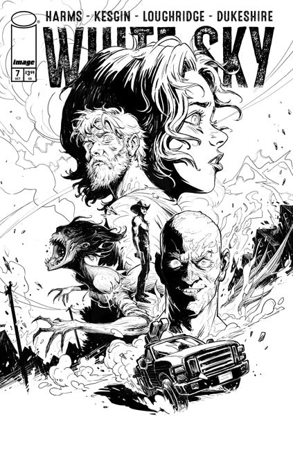 White Sky #7 Cover B – Sumeyye Kesgin B&W Variant