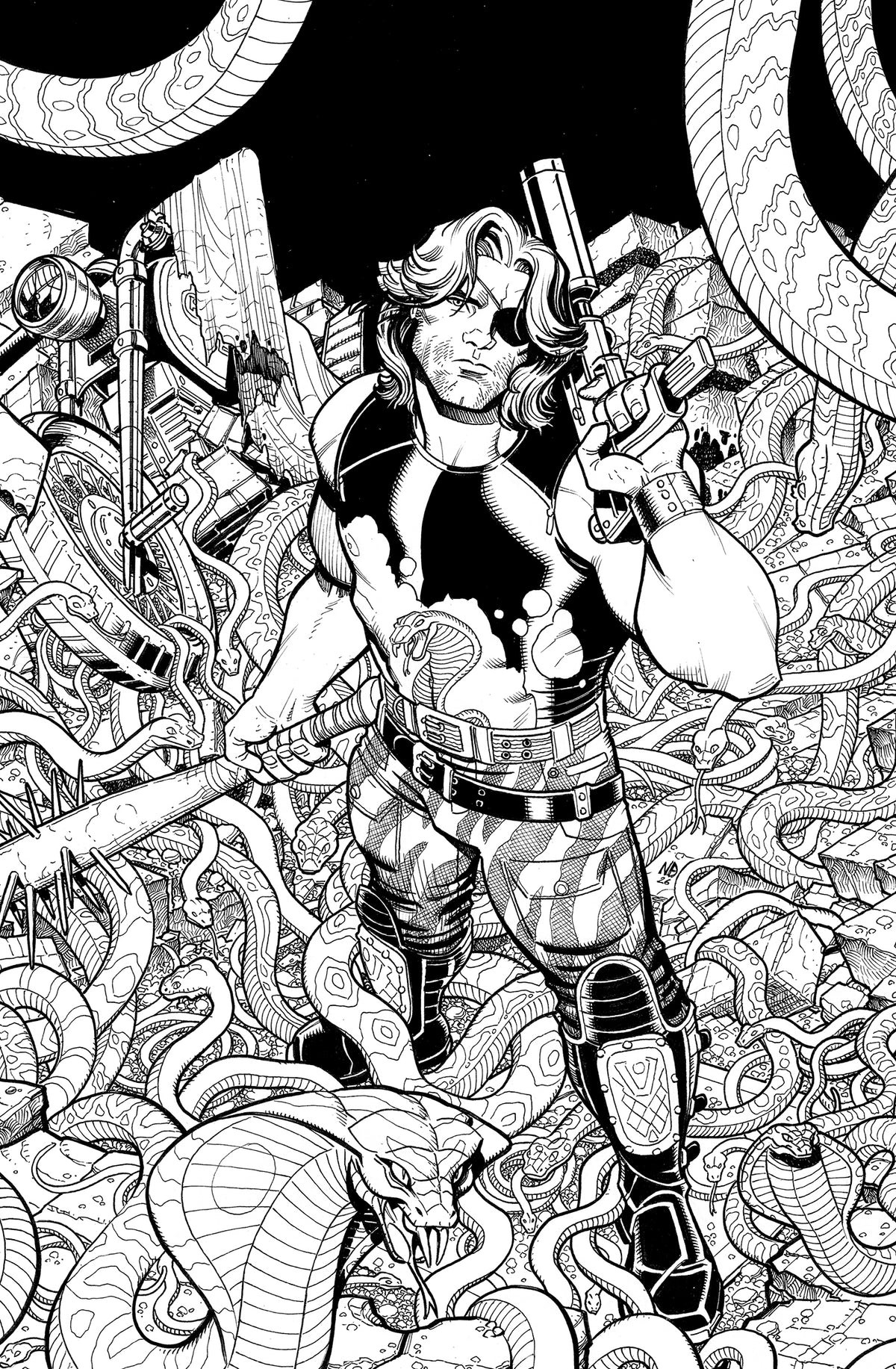 Escape From New York Escape From Chicago #1 2ND PTG Cover B – Nick Bradshaw Jim Charalampidis B&W