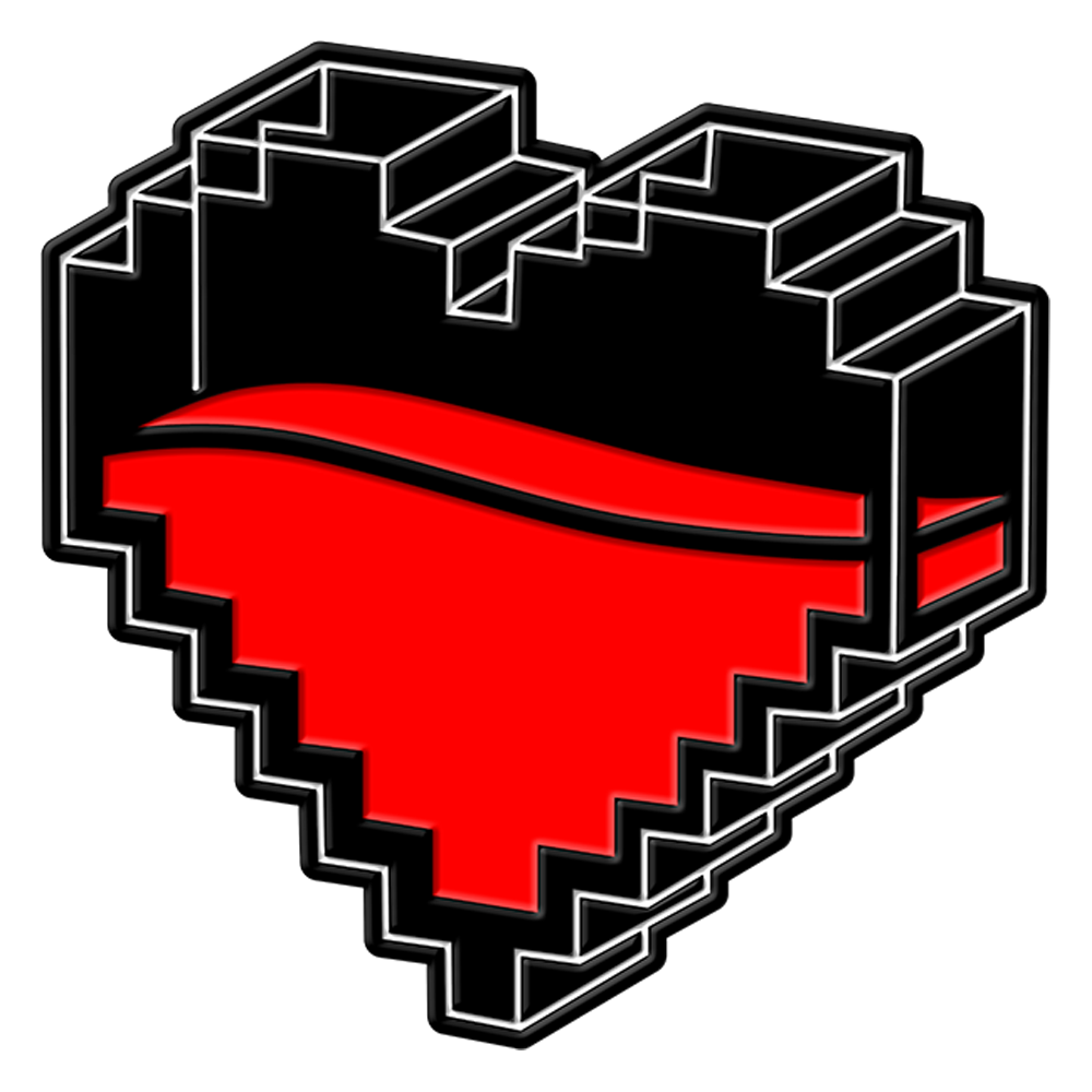 Fp Original Gaming Glass Health Enamel Pin Badge Default Title