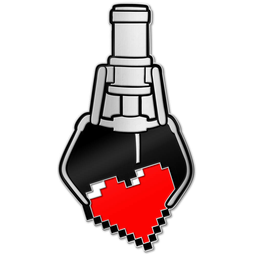 Fp Original Gaming Heart Prize Enamel Pin Badge Default Title