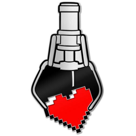 Fp Original Gaming Heart Prize Enamel Pin Badge Default Title