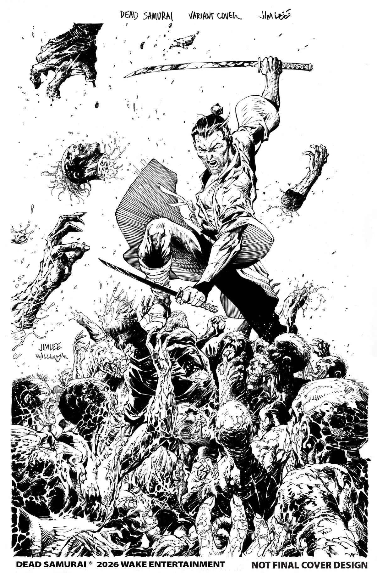 Dead Samurai #8 2ND PTG Cover B – Jim Lee Scott Williams B&W