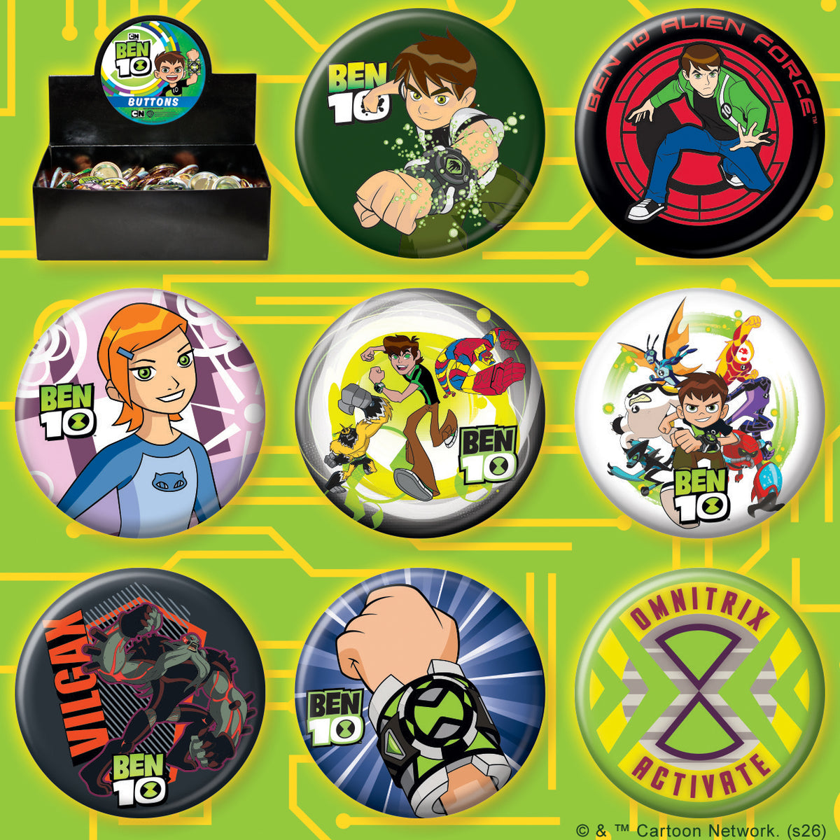 Ata-Boy Ben 10 144 Piece Button Asst Default Title