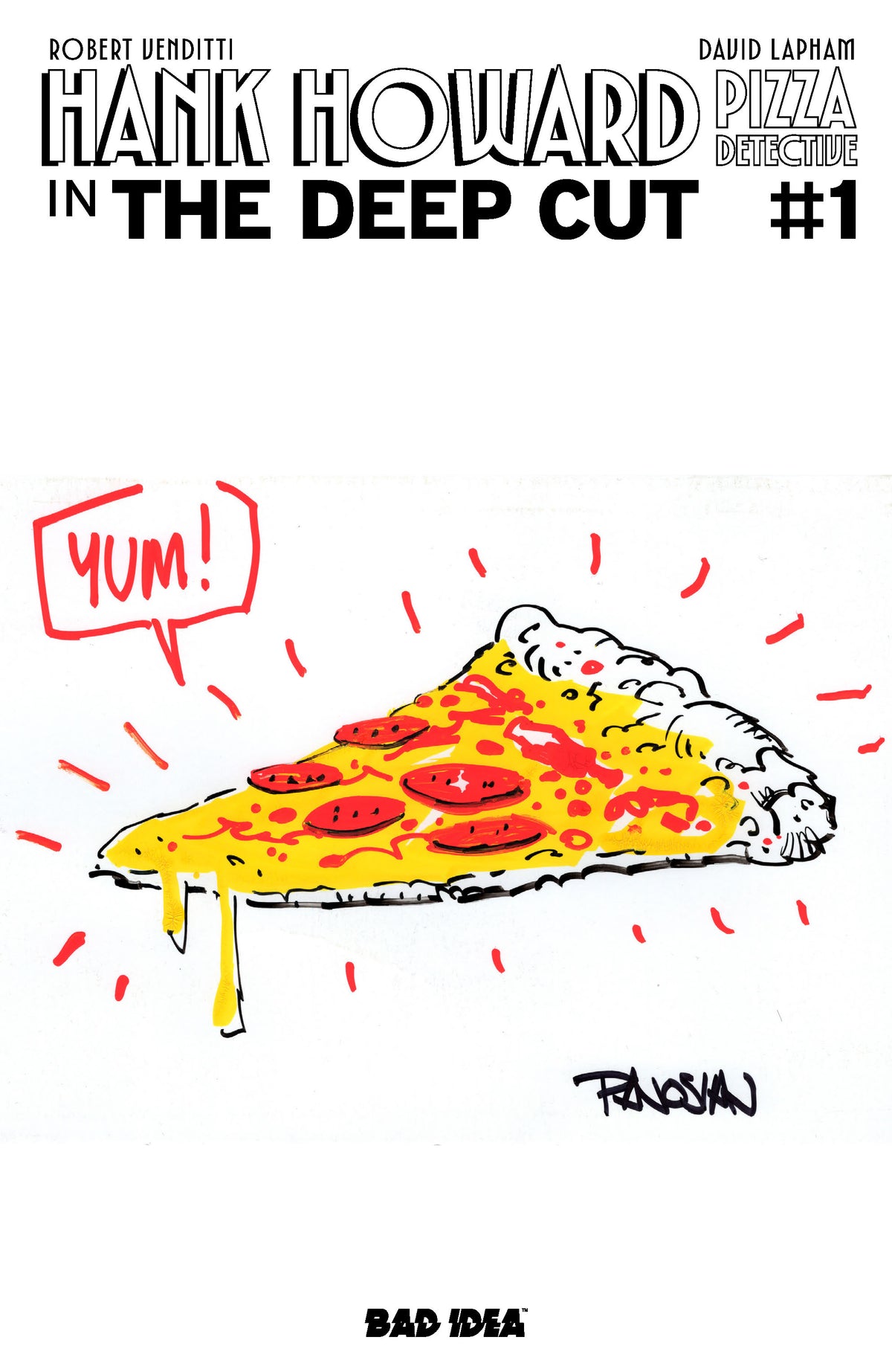 Hank Howard Pizza Detective the Deep Cut #1 (ONE SHOT) Cover I – 1:100 Pizza by Dan Panosian Pizza by