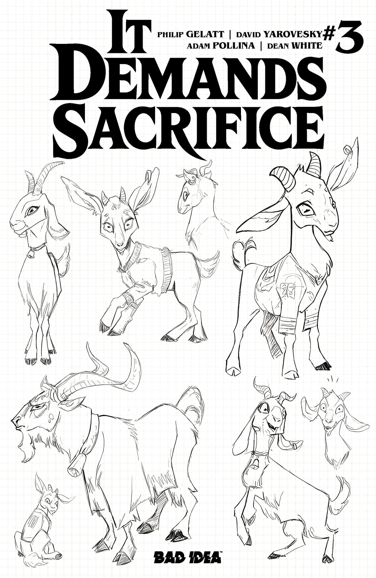 It Demands Sacrifice #3 (of 4) Cover C – Adam Pollina Design Variant