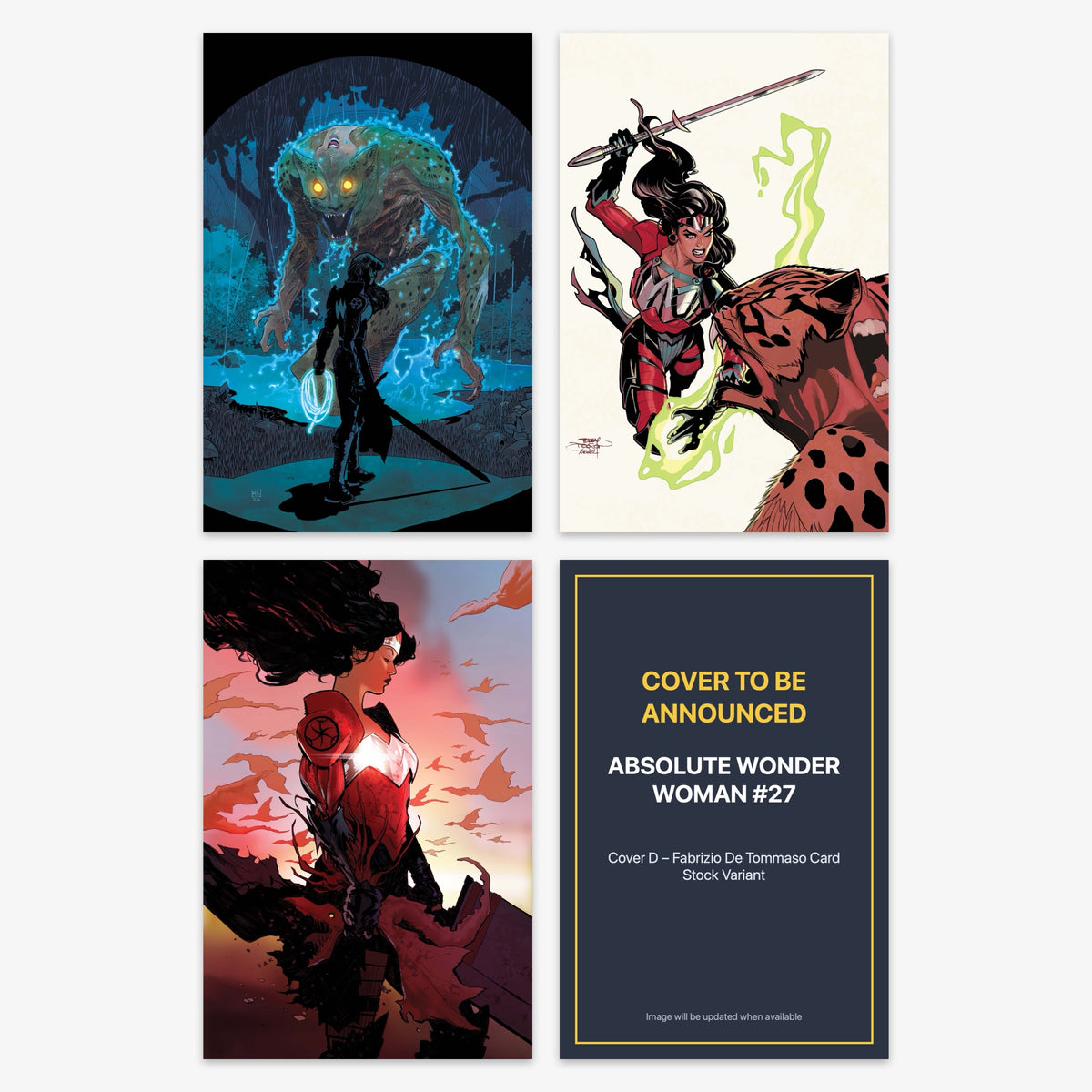 Absolute Wonder Woman #27 Bundle – Covers A–D (includes cover to be announced)
