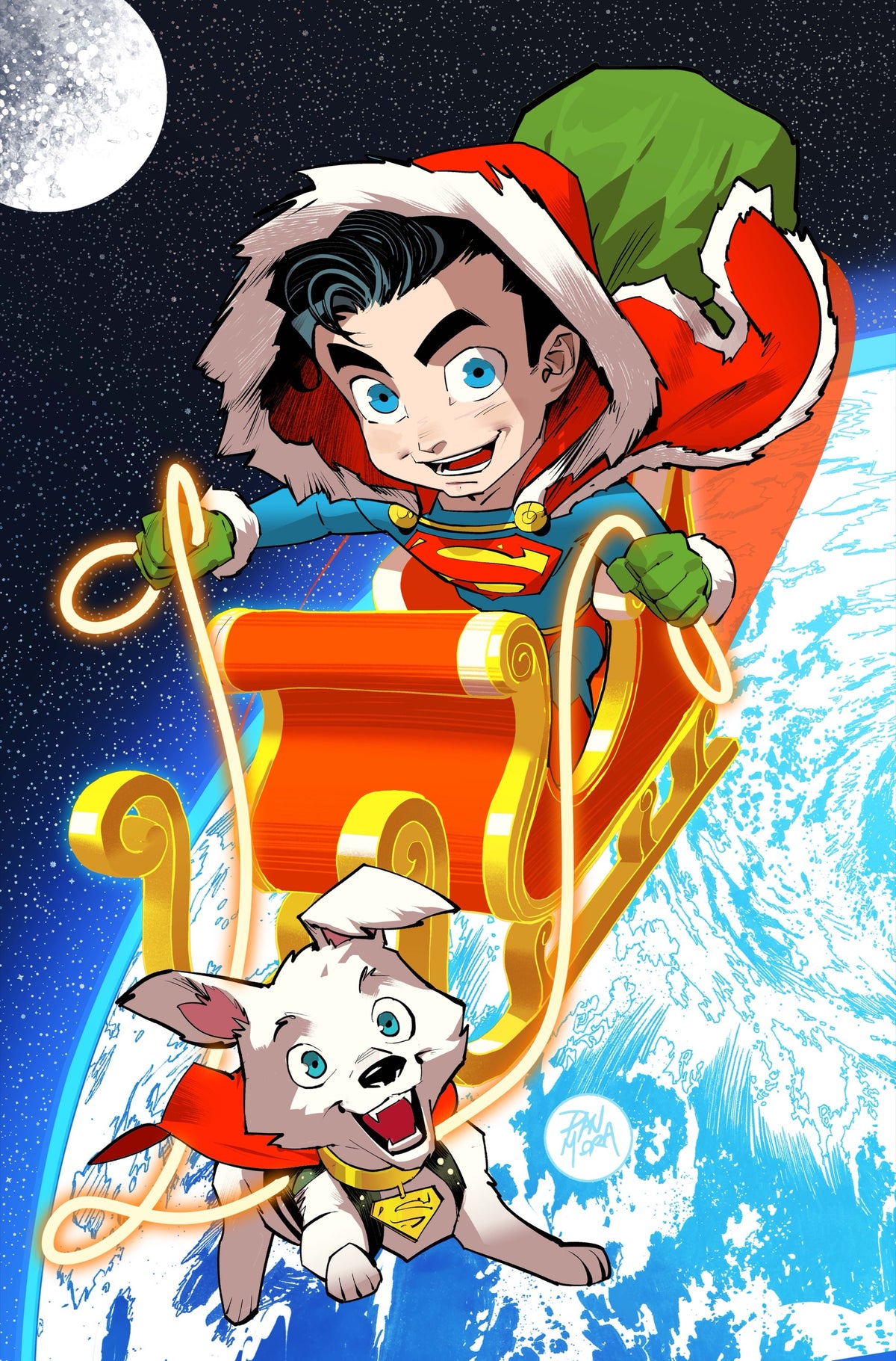 Superman #45 Cover F – Dan Mora Holiday Card Stock Variant