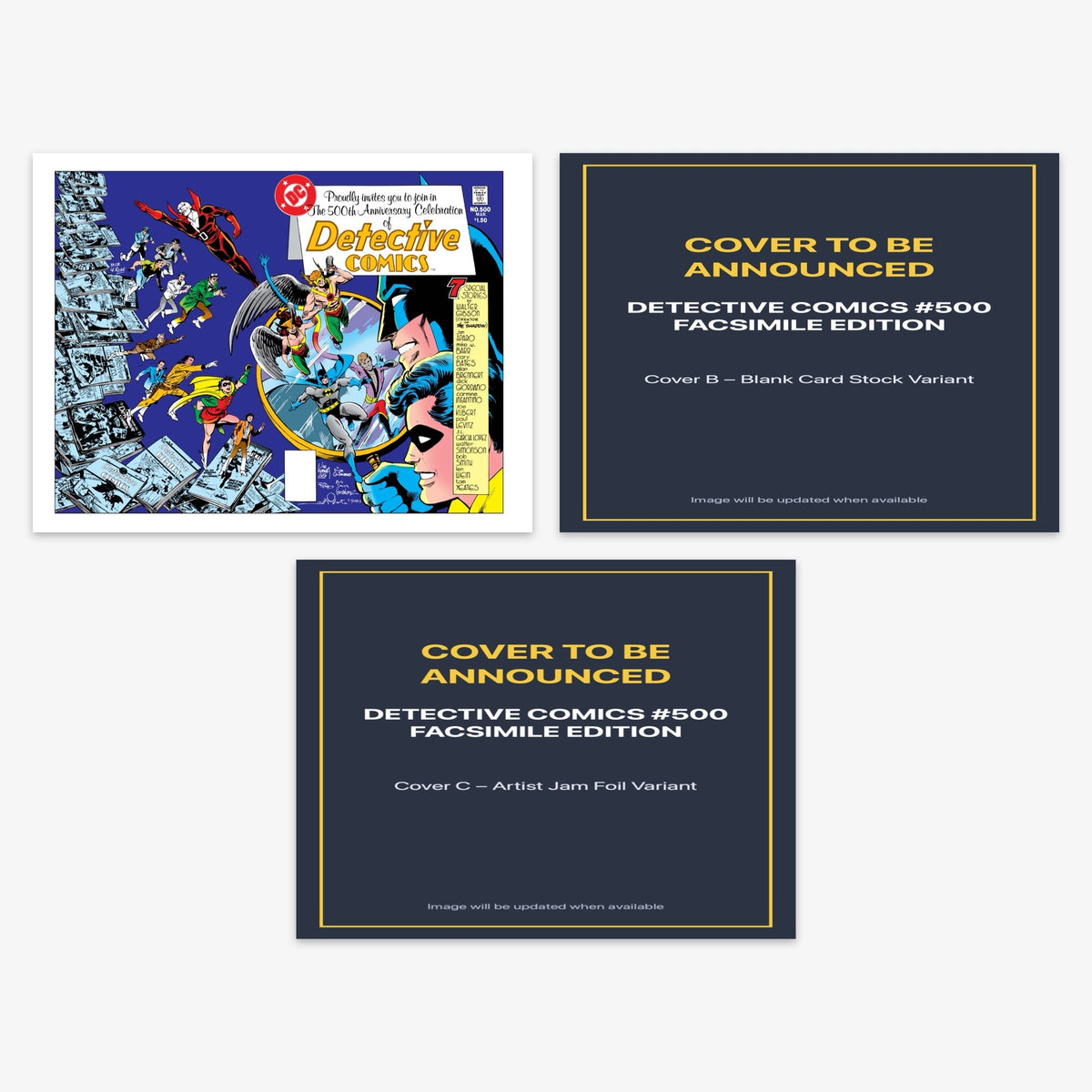 Detective Comics #500 FACSIMILE EDITION Bundle – Covers A–C (includes cover to be announced)