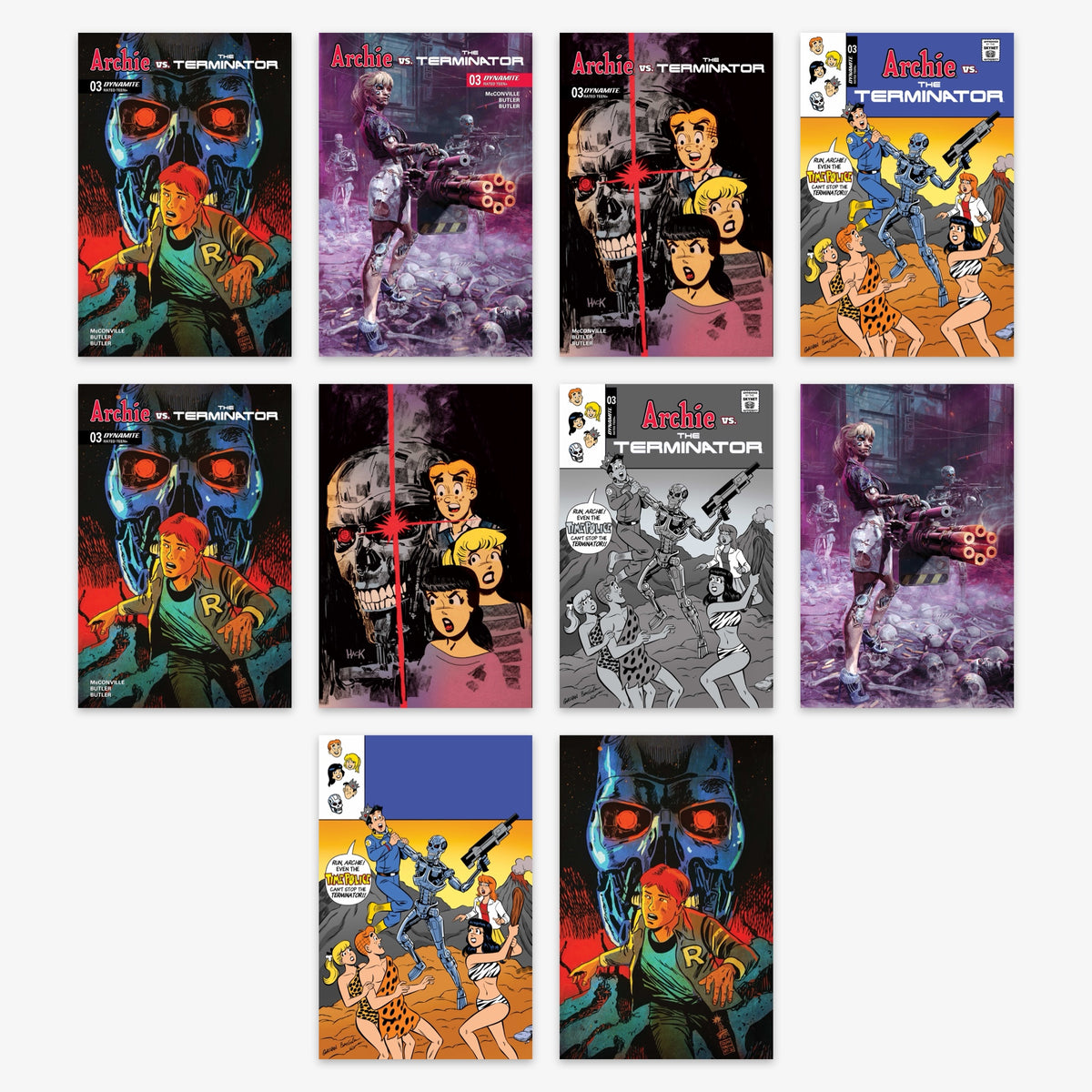 Archie vs the Terminator #3 Bundle – Covers A–J (incl. Ratio Incentives)