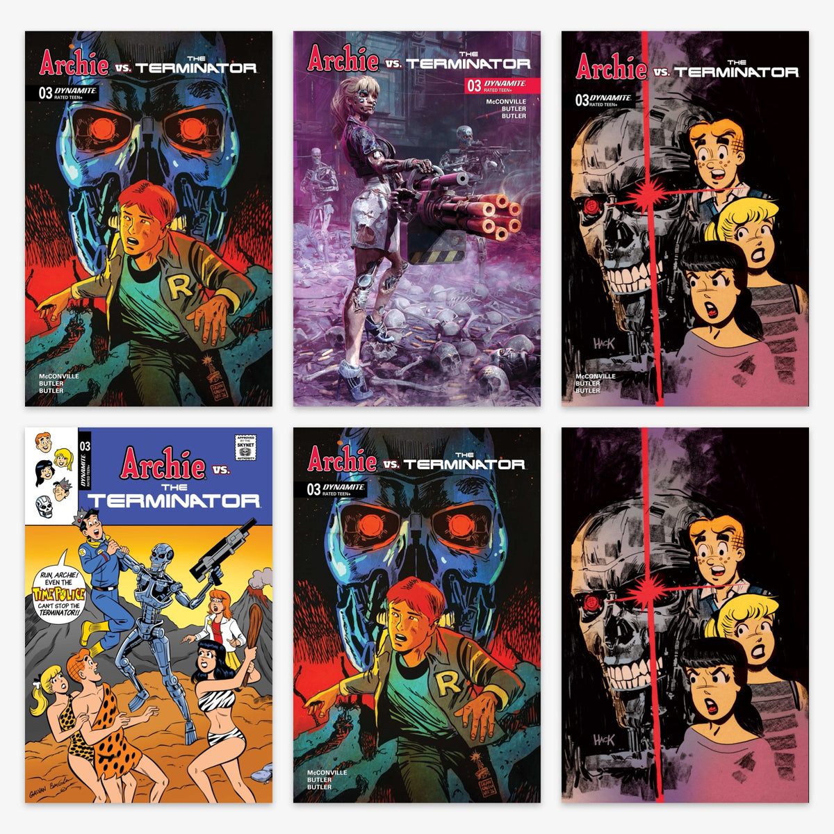 Archie vs the Terminator #3 Bundle – Covers A–F (No Incentive)