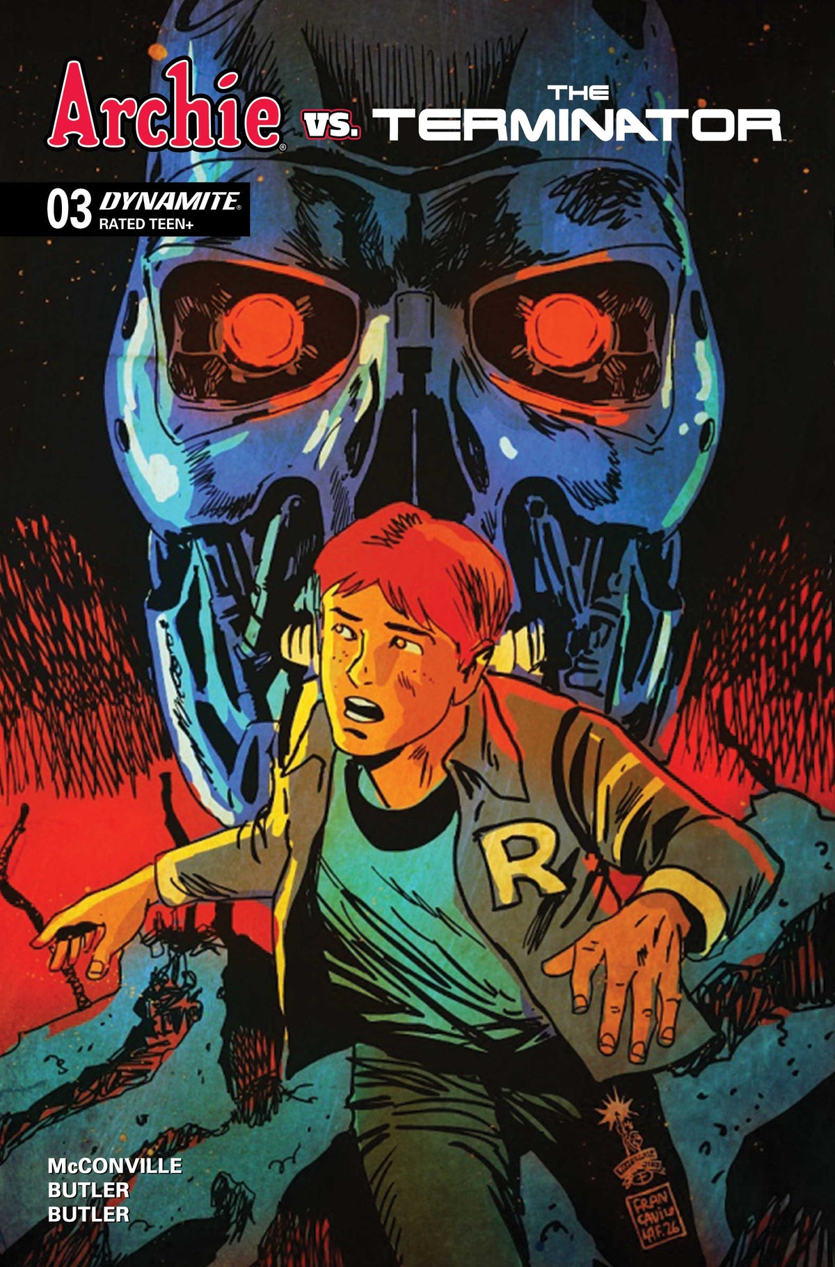 Archie vs the Terminator #3 Cover E – Francesco Francavilla Metal Premium