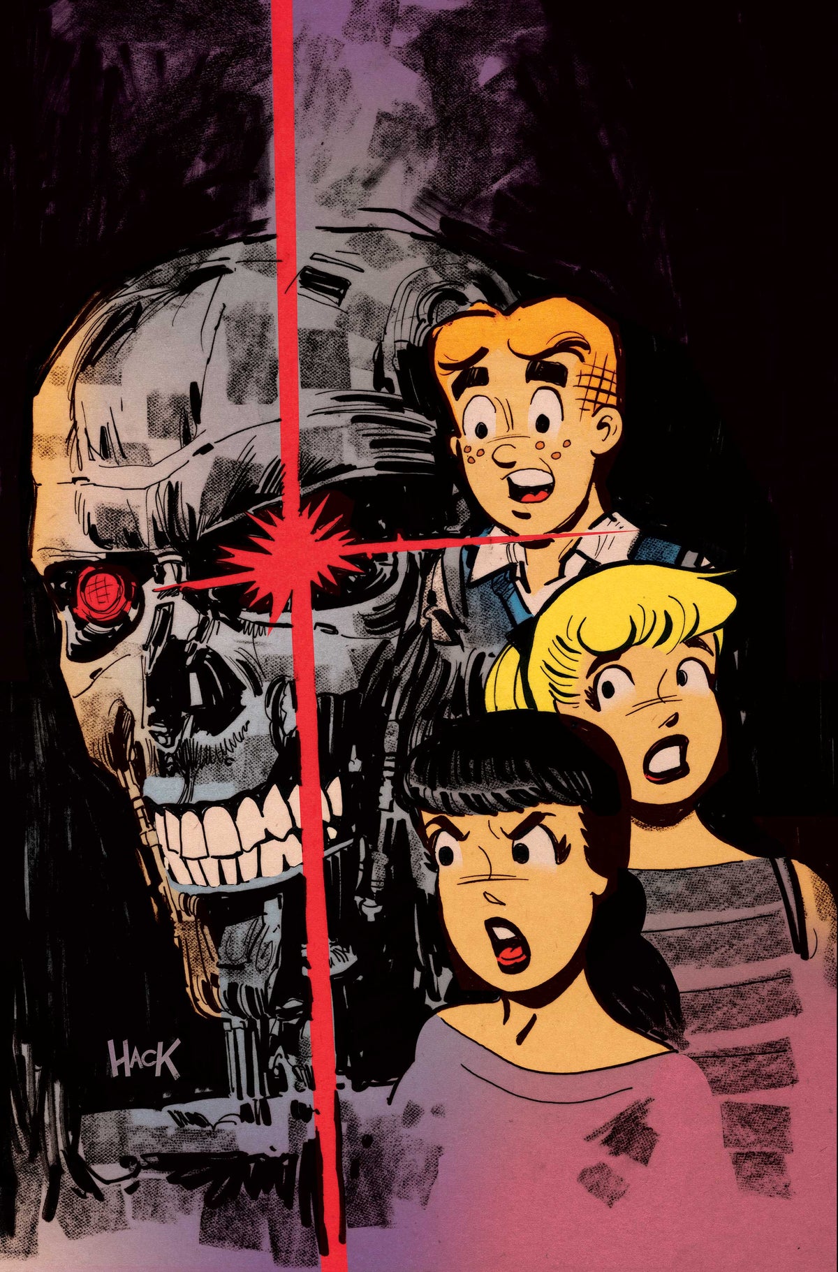 Archie vs the Terminator #3 Cover F – Robert Hack Ltd Virgin Variant