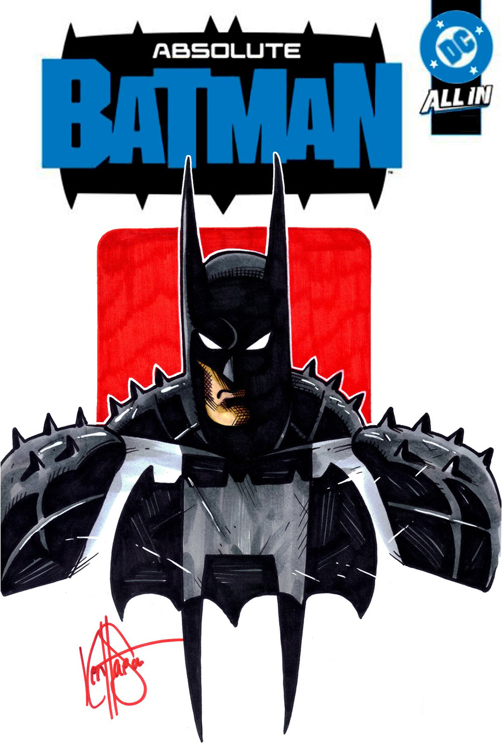 Df Absolute Batman #25 BLANK VARIANT SIGNED AND REMARKED BY KEN HAESER Default Title