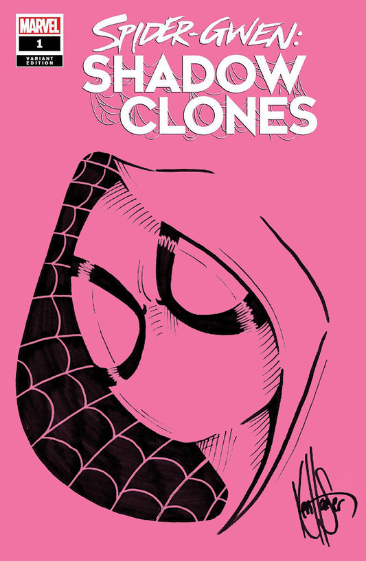 Df Spidergwen Shadowclones #1 PINK BLANK VARIANT WITH A SPIDERGWEN SKETCH BY KEN Default Title
