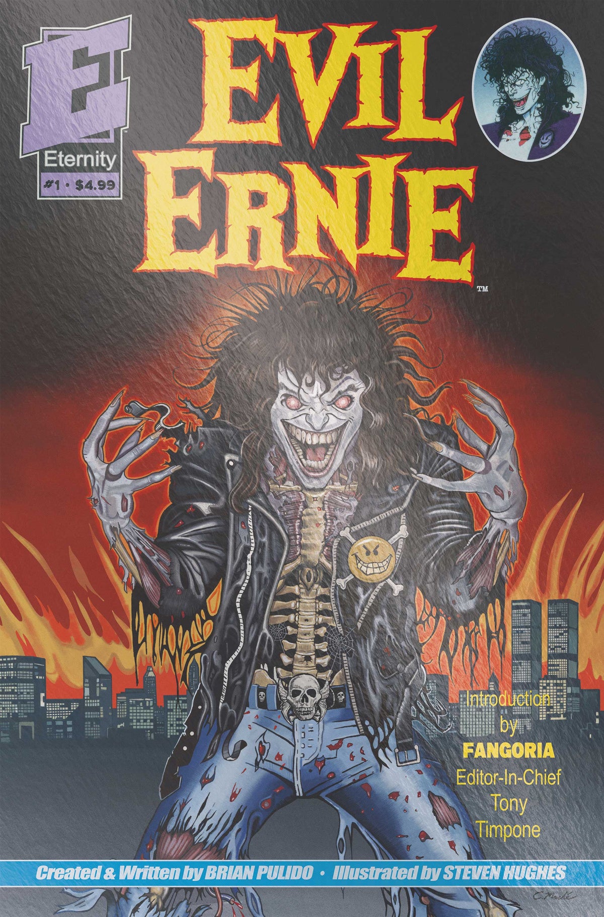 Evil Ernie #1 35TH ANNIVERSARY FACSIMILE EDITION Cover E – Eric Mache Metal Premium Variant