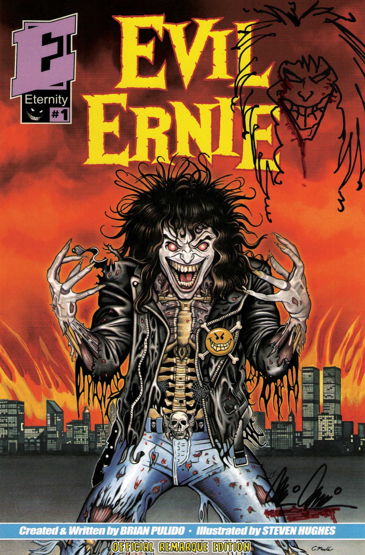 Evil Ernie #1 35TH ANNIVERSARY FACSIMILE EDITION Cover F – Eric Mache Remarqued by Brian Pulido