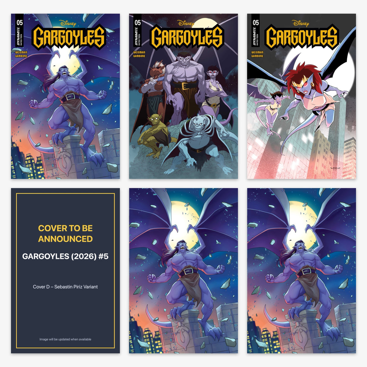 Gargoyles (2026) #5 Bundle – Covers A–F (No Incentive) (includes cover to be announced)