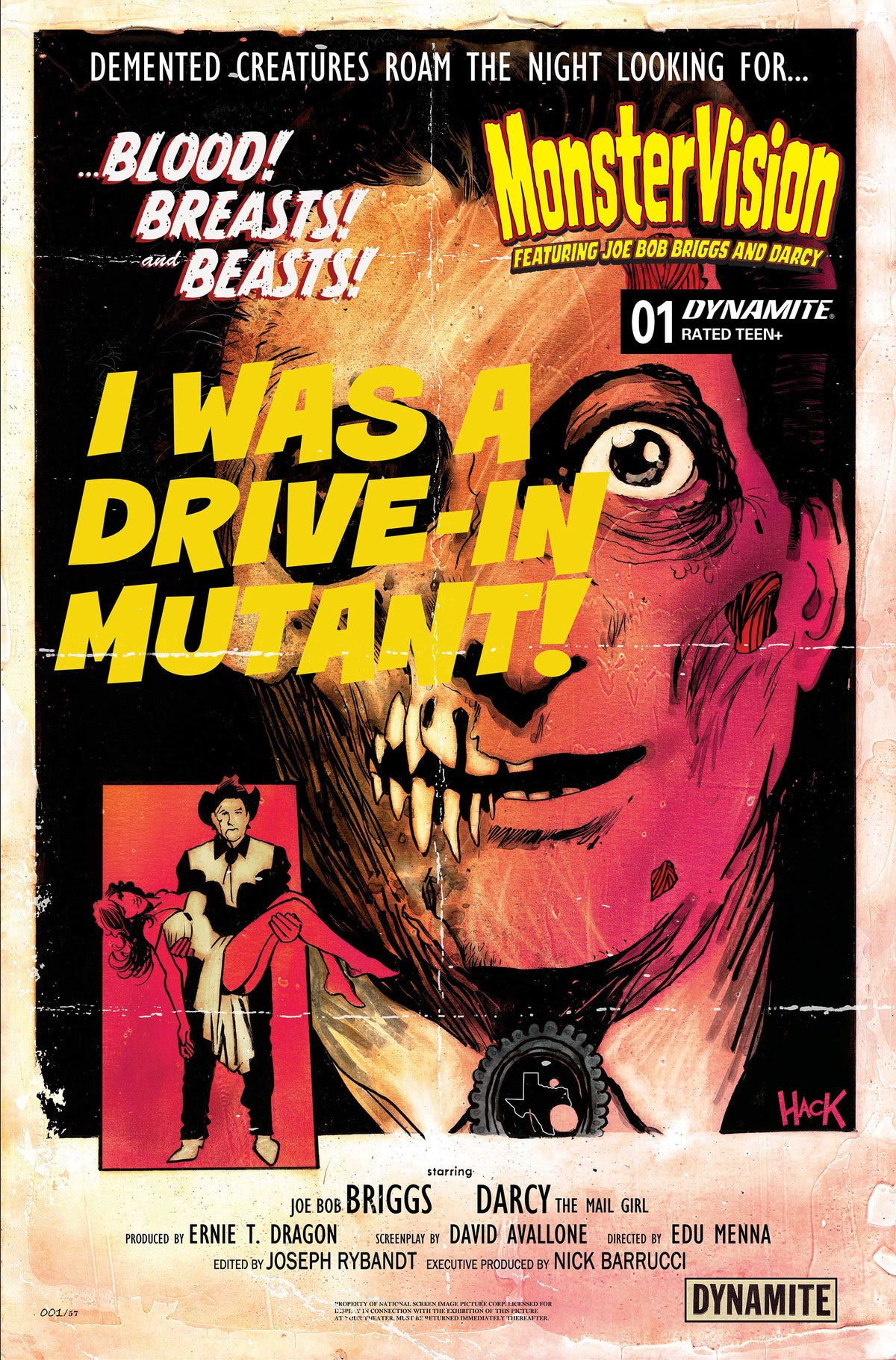 Monstervision Featuring Joe Bob Briggs and Darcy #1 Cover B – Robert Hack Variant