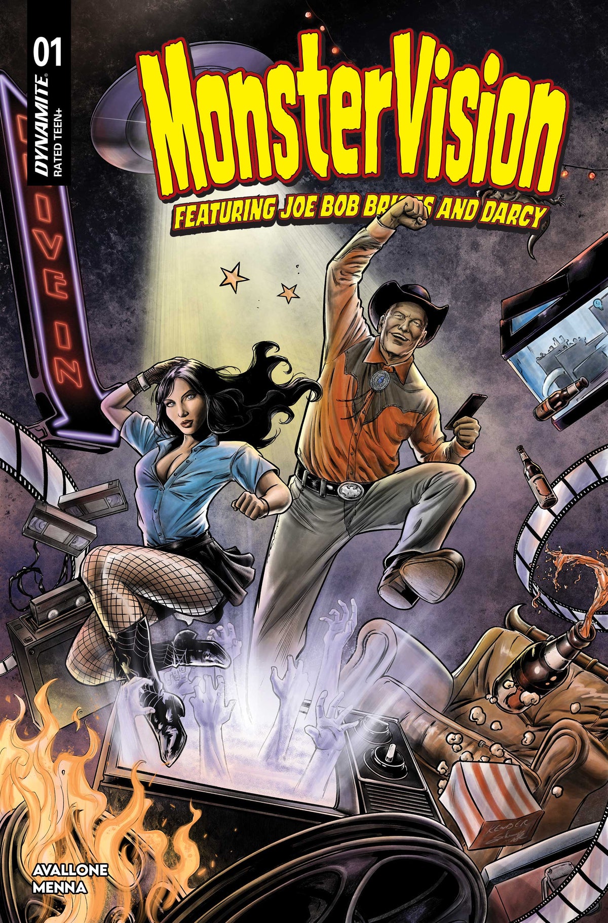 Monstervision Featuring Joe Bob Briggs and Darcy #1 Cover C – Kewber Baal Variant