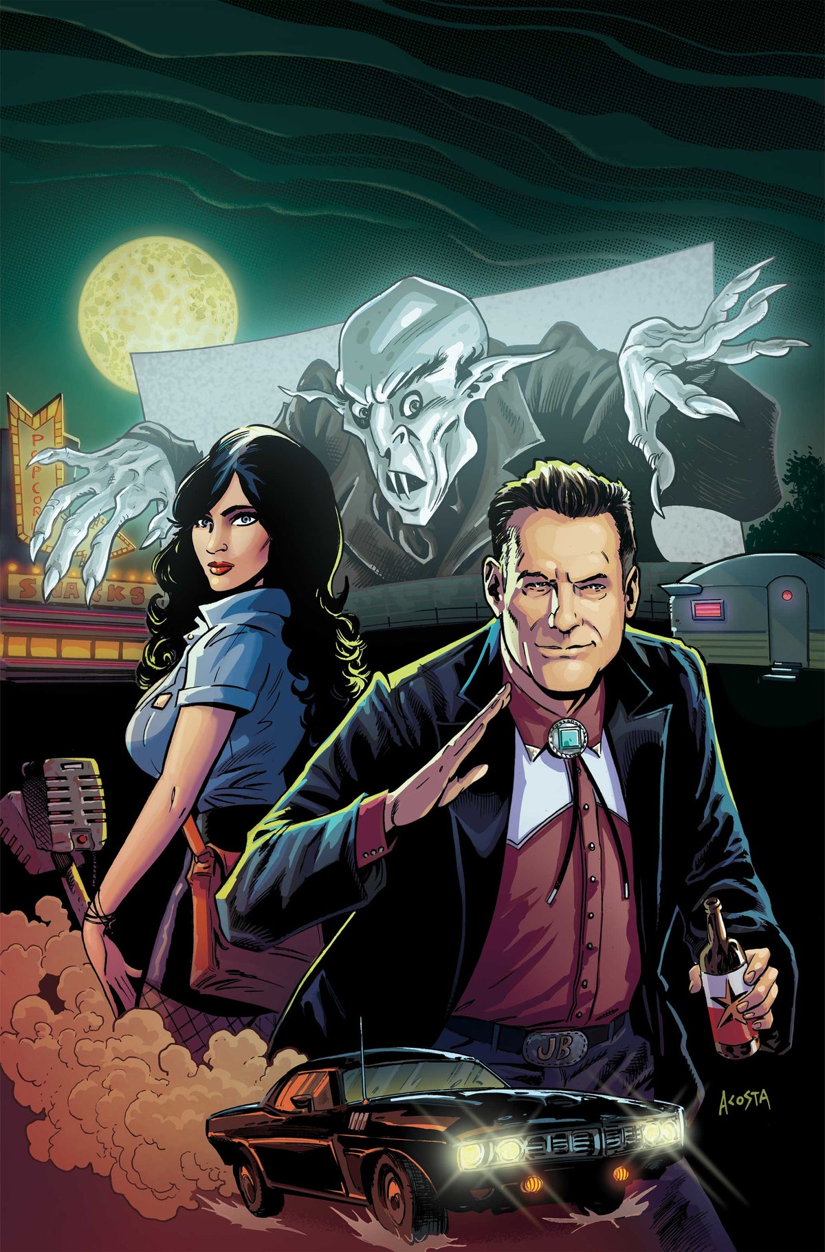 Monstervision Featuring Joe Bob Briggs and Darcy #1 Cover G – Dave Acosta Ltd Virgin Variant