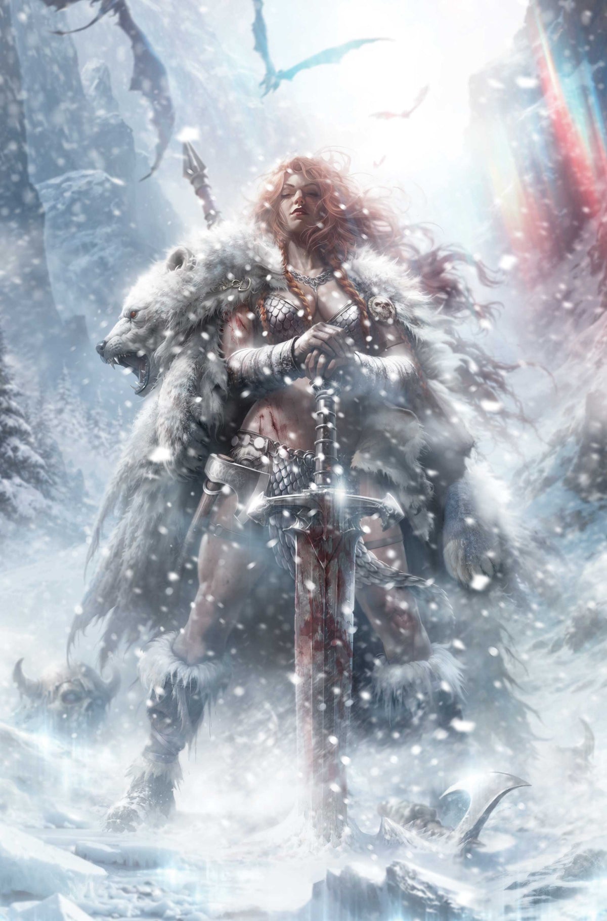 Red Sonja Solstice Special #1 (ONE SHOT) Cover E – Francesco Mattina Metal Premium Variant