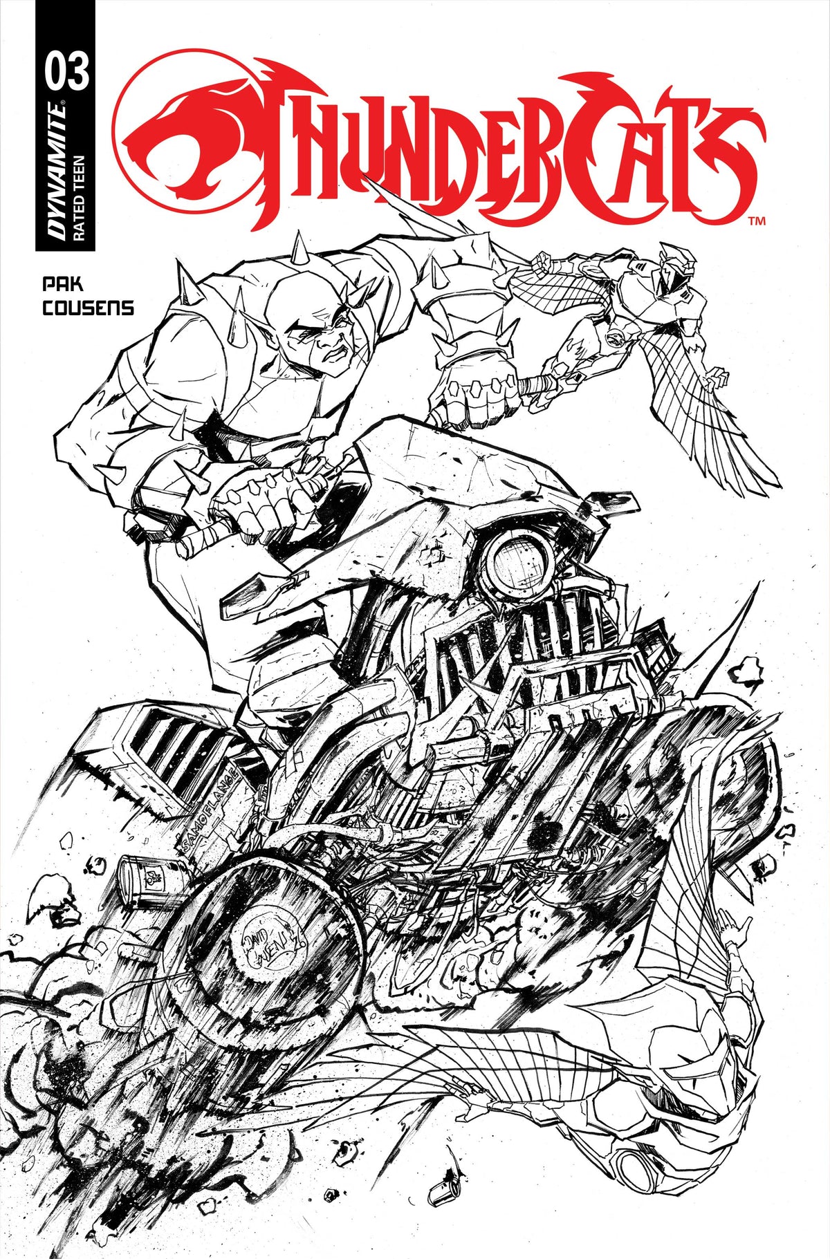 Thundercats (2026) #3 Cover I – 1:20 Ratio David Cousens Line Art