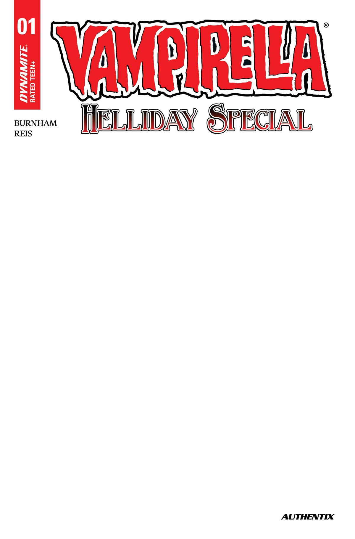 Vampirella Helliday Special 2026 #1 (ONE SHOT) Cover D – Blank Authentix Variant