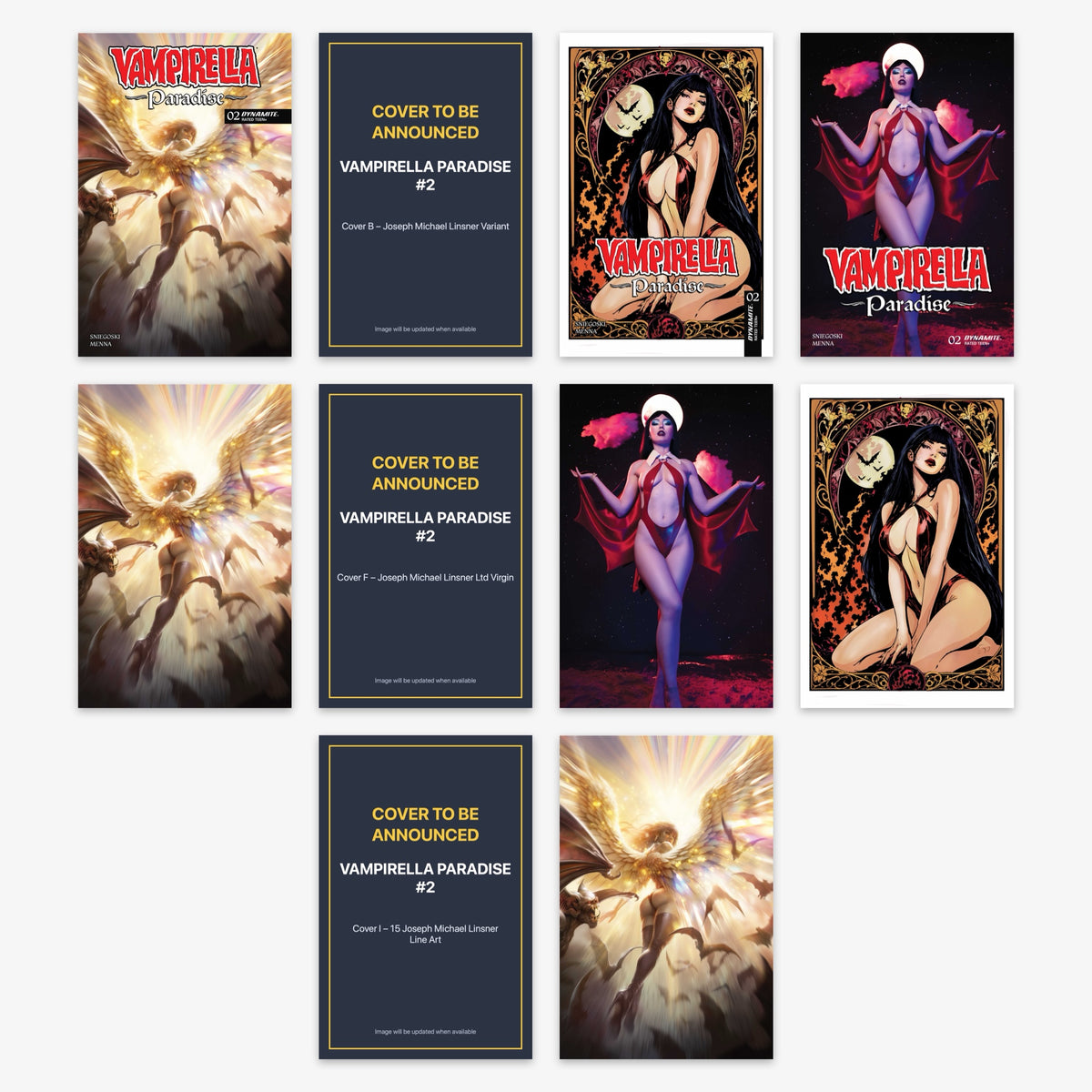 Vampirella Paradise #2 Bundle – Covers A–J (incl. Ratio Incentives) (includes cover to be announced)