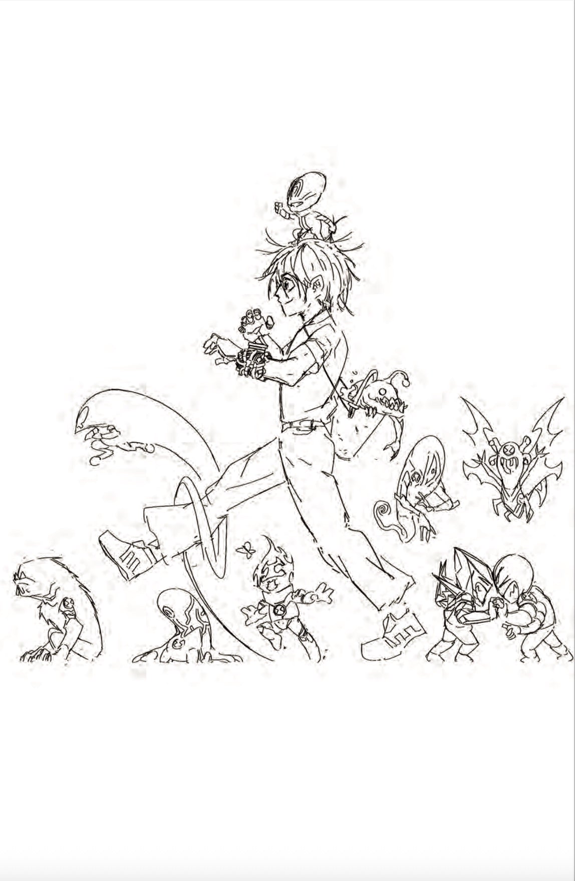 Ben 10 #2 Cover ZJ – Dynamite Com Lucas Lee Garza Line Art