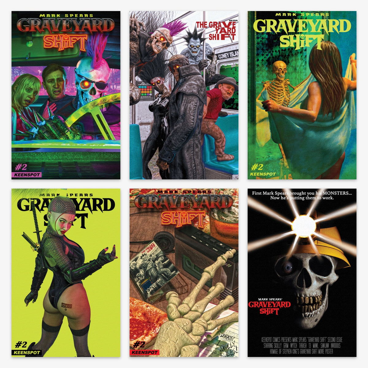 Mark Spears Graveyard Shift #2 (Cover A–F Variants & Bundles) Bundle – Covers A–F (incl. Ratio Incentives)