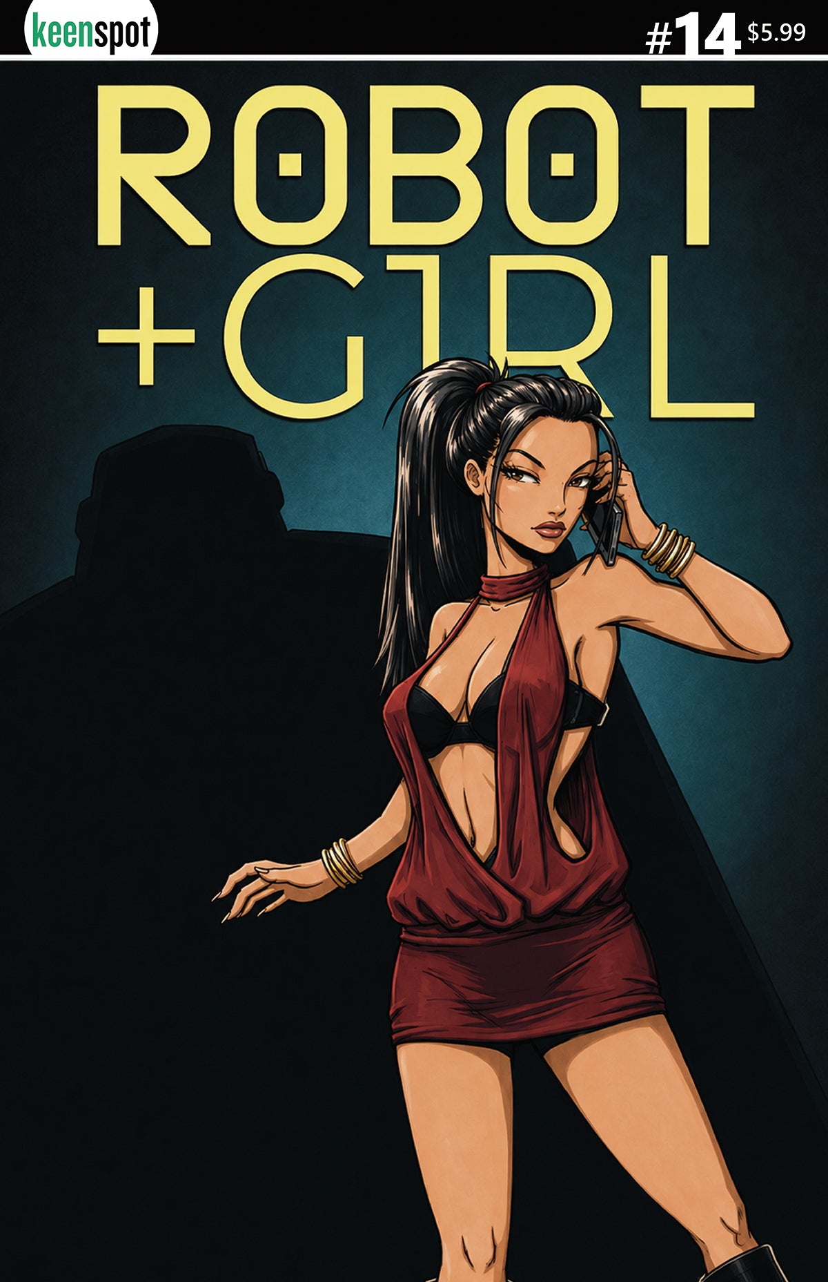 Robot + Girl #14 Cover B – Mike White Shadow Person Variant