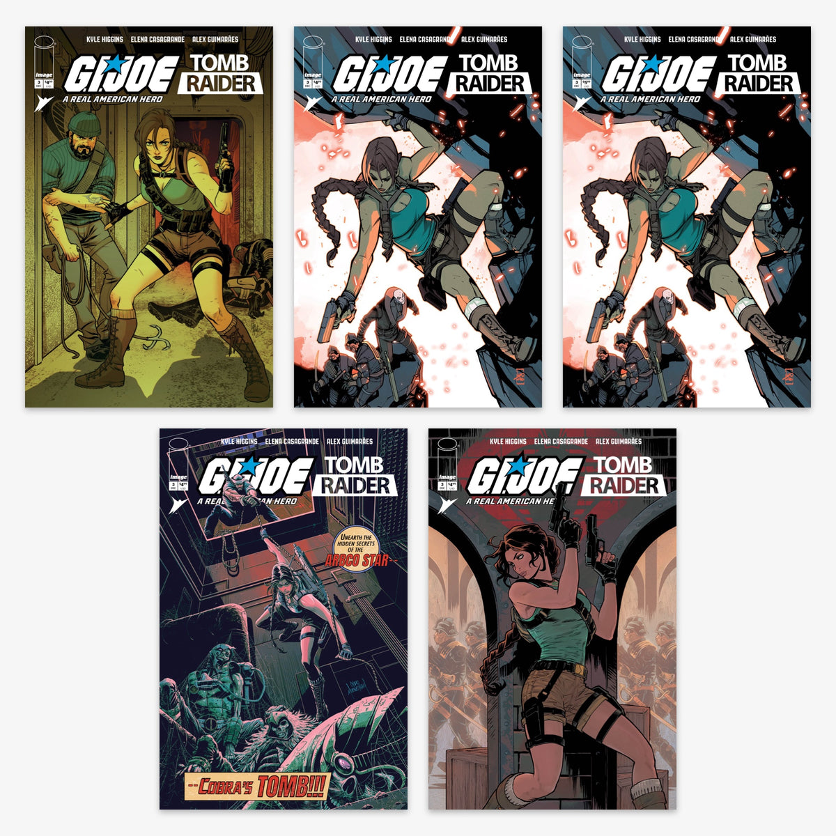 GI Joe a Real American Hero Tomb Raider #3 (of 5) Bundle – Covers A–E (incl. Ratio Incentives)