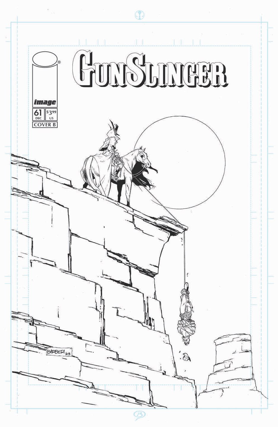 Gunslinger Spawn #61 Cover B – Carlo Barberi B&W Variant