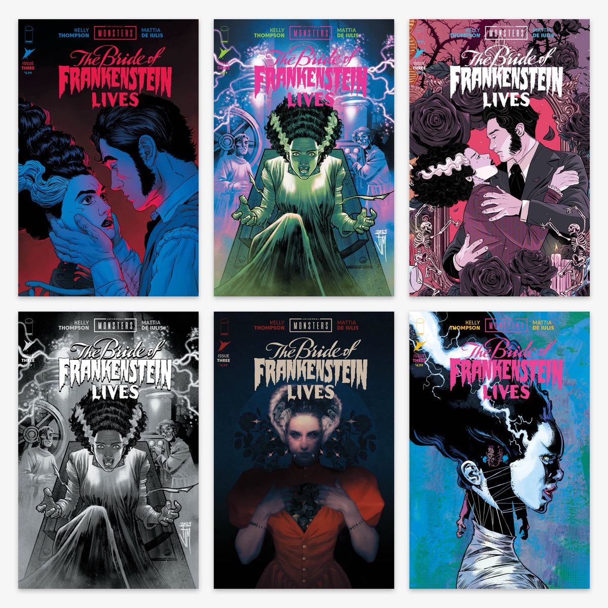 Universal Monsters the Bride of Frankenstein Lives #3 (of 4) Bundle – Covers A–F (incl. Ratio Incentives)