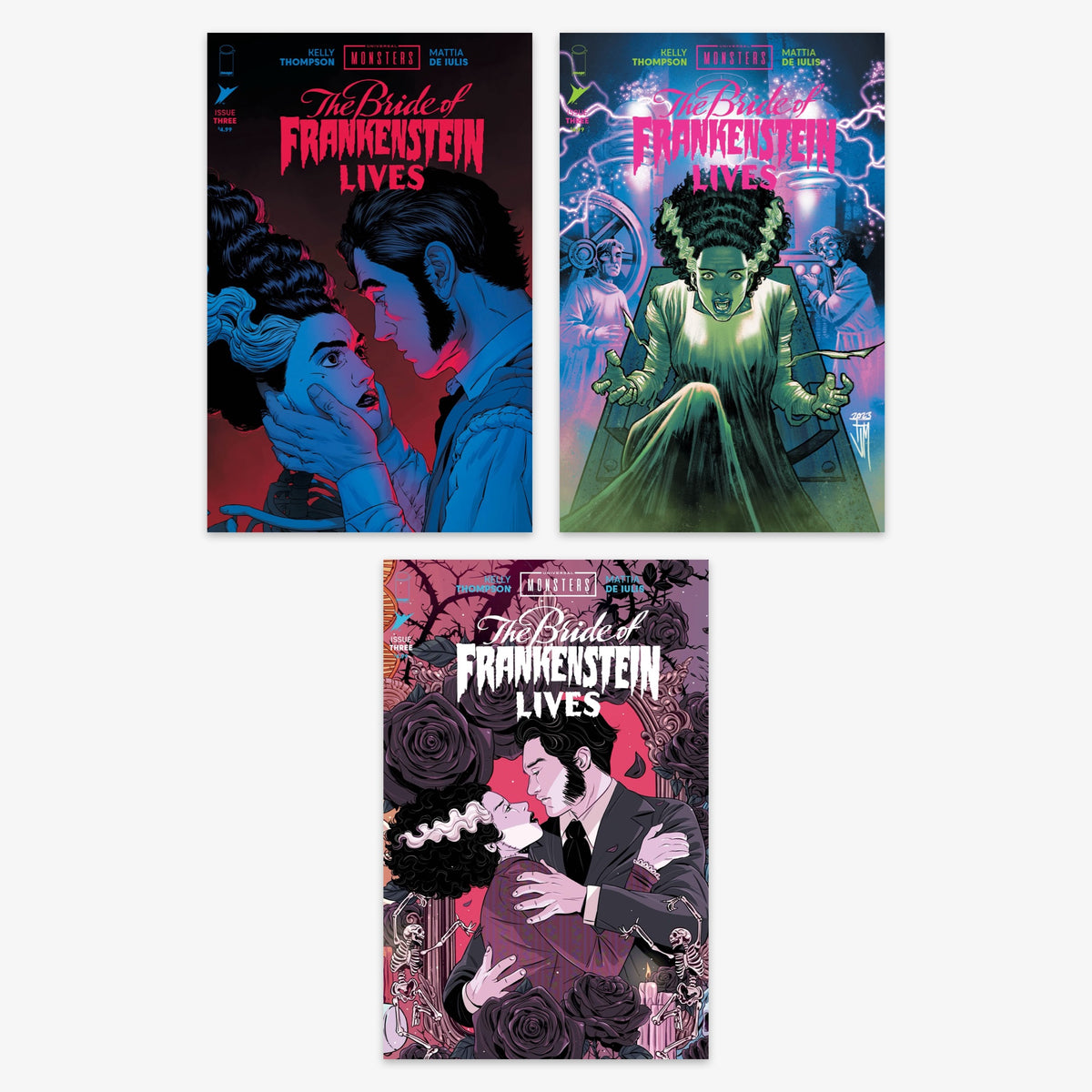 Universal Monsters the Bride of Frankenstein Lives #3 (of 4) Bundle – Covers A–C (No Incentive)