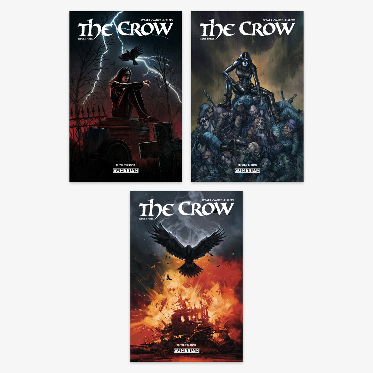 Crow Flesh and Blood #3 Bundle – Covers A–C