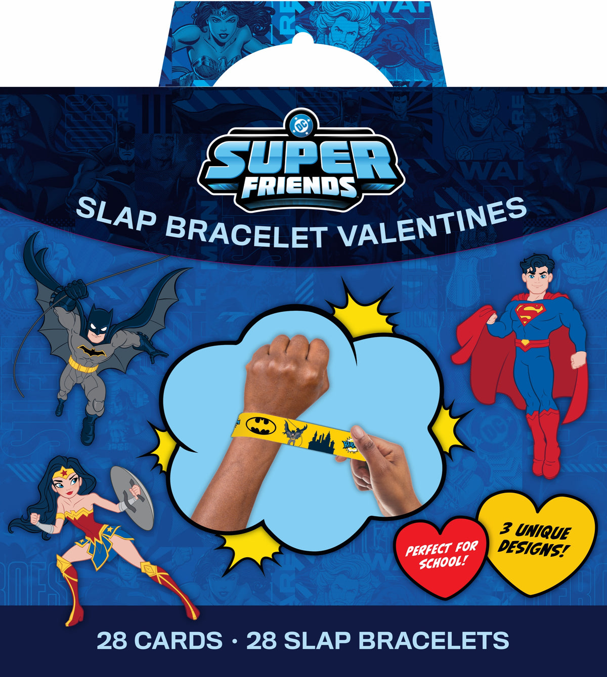 DC Super Friends Slap Bracelet Valentines Default Title