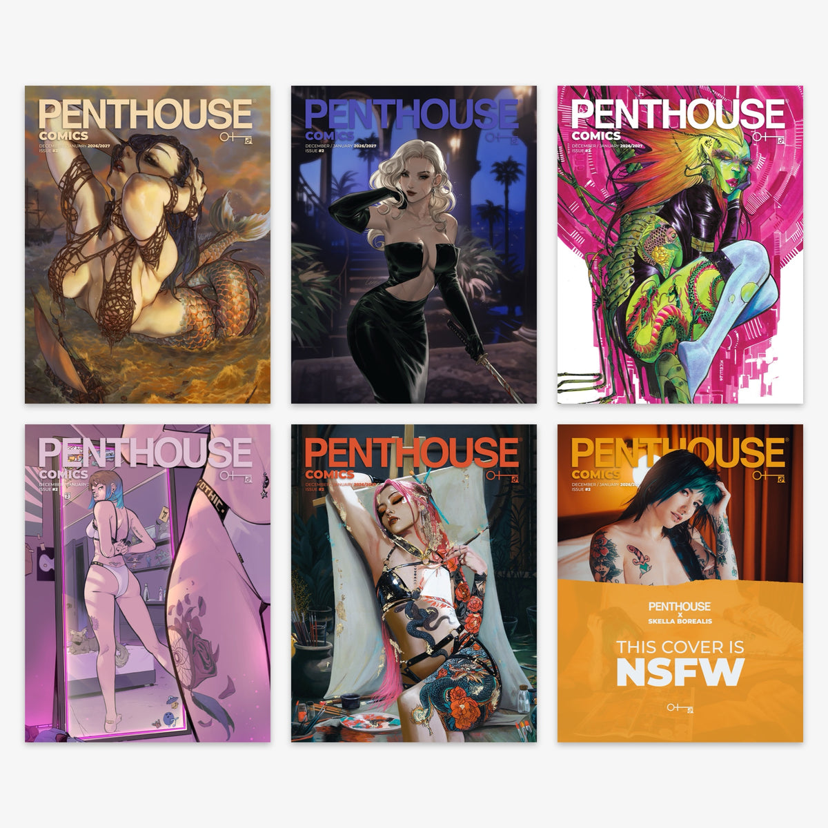 Penthouse Comics #2 Bundle – Covers A–E, G (No Incentive)