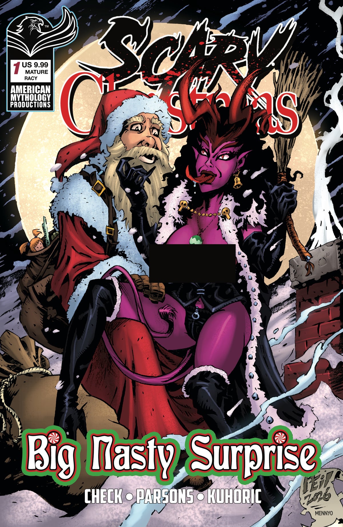 Scary Christmas Big Nasty Surprise #1 Cover C – Neil Vokes Racy Variant