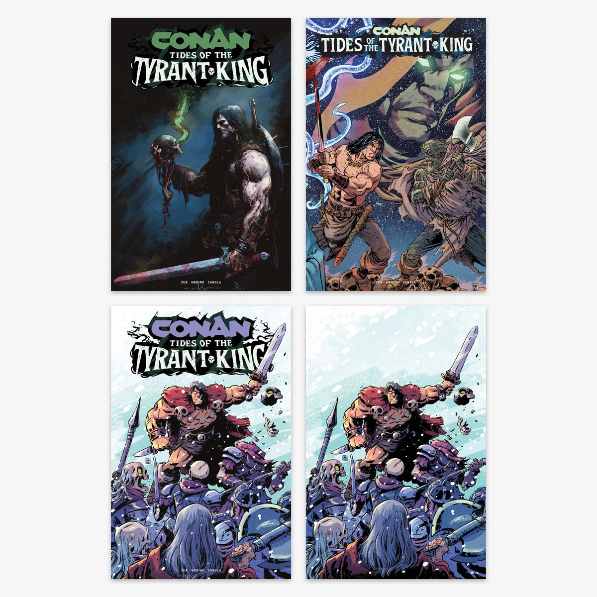 Conan the Barbarian Tides of the Tyrant King #4 (of 4) Bundle – Covers A, B, C & E