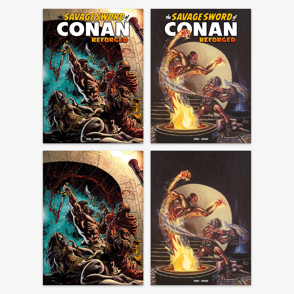 Savage Sword of Conan Reforged #8 Bundle – Covers A–D