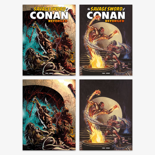 Savage Sword of Conan Reforged #8 Bundle – Covers A–D