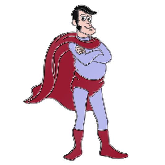 Aardman 50 Aardman Aard Man Superhero Enamel Pin Badge Default Title