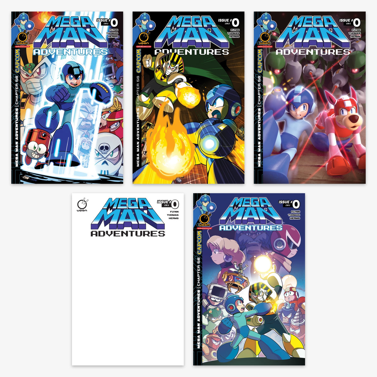 Mega Man Adventures #0 (ONE SHOT) Bundle – Covers A–E (incl. Ratio Incentives)