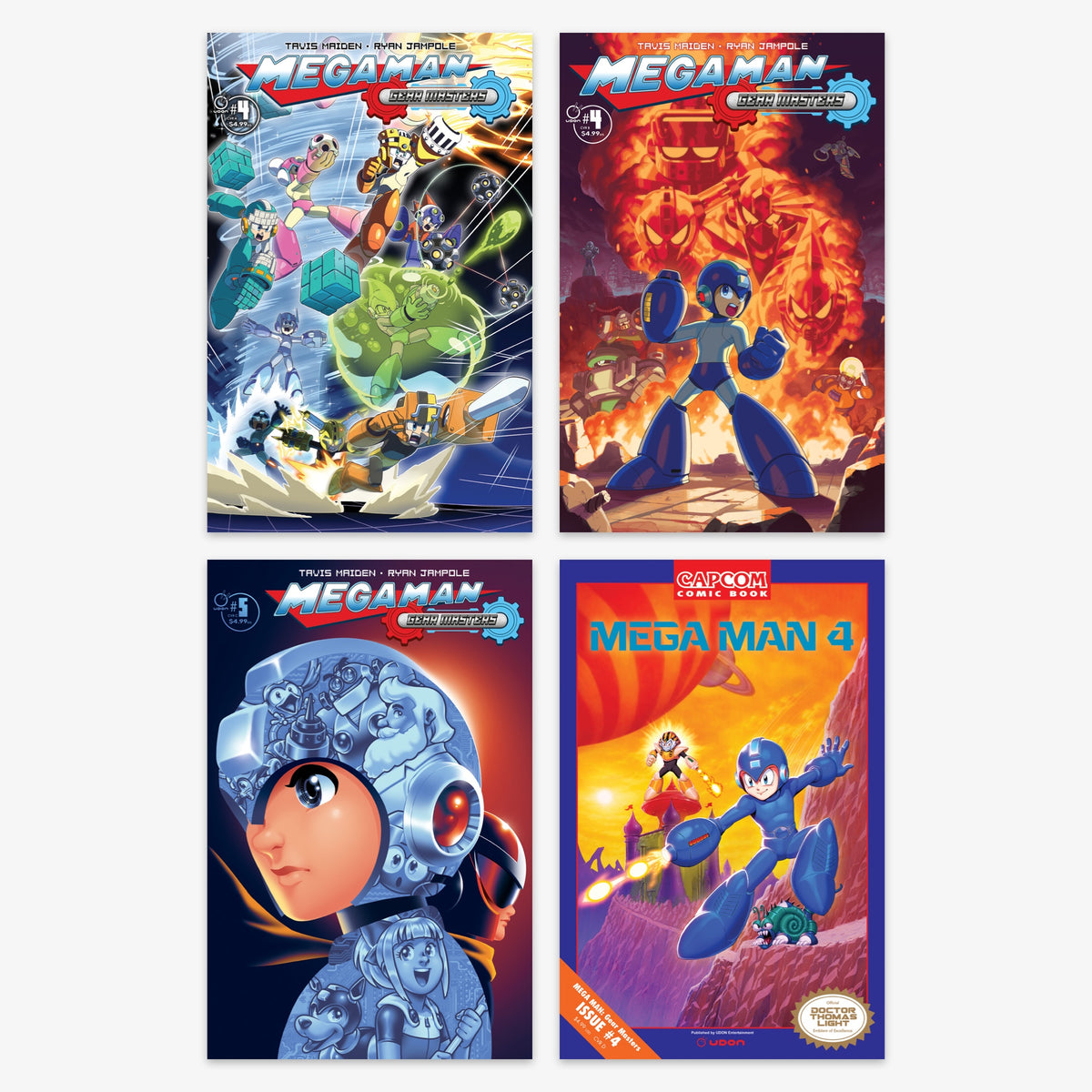 Mega Man: Gear Masters #4 (of 5) Bundle – Covers A–D (incl. Ratio Incentives)