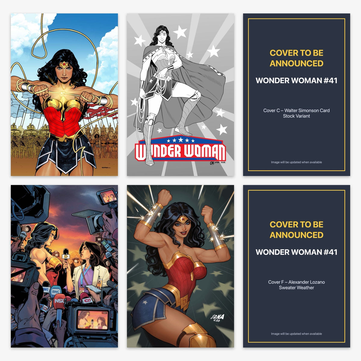 Wonder Woman #41 Bundle – Covers A–F