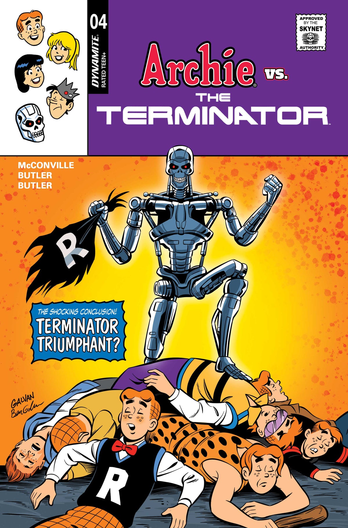 Archie vs the Terminator #4 (Cover A–J Variants & Bundles) Cover D – Bill Galvan Variant