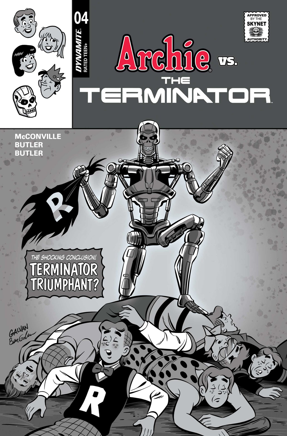 Archie vs the Terminator #4 Cover G – 1:10 Ratio Bill Galvan Pencils Variant